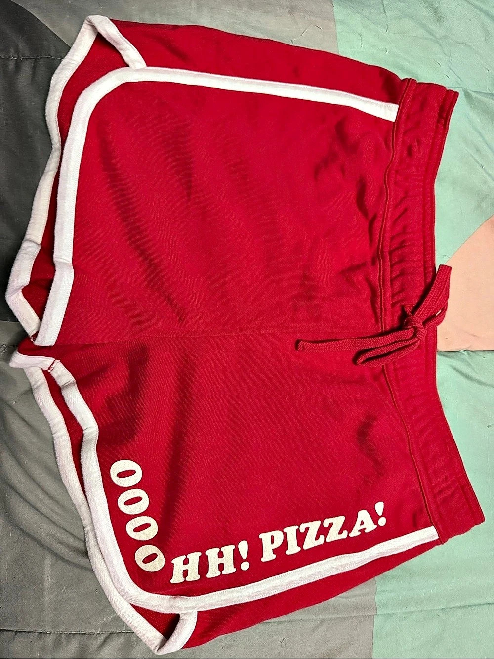 Disney & Junk Food Collab Pizza Planet Athletic Shorts in Red & White